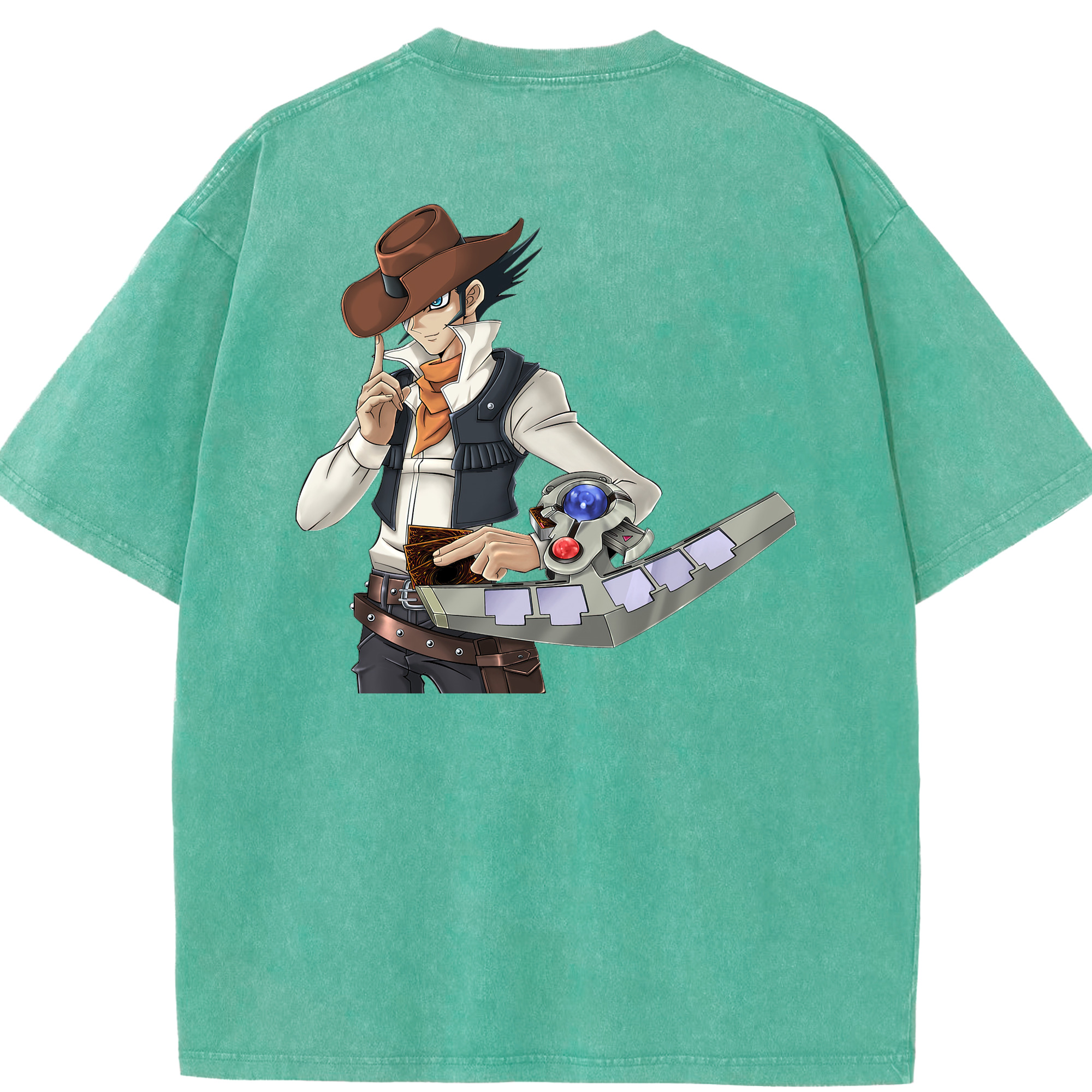 （画像用） 遊☆戯☆王 Yu-Gi-Oh! 綿100% ヴィンテージ風 半袖Tシャツ（背面プリント）